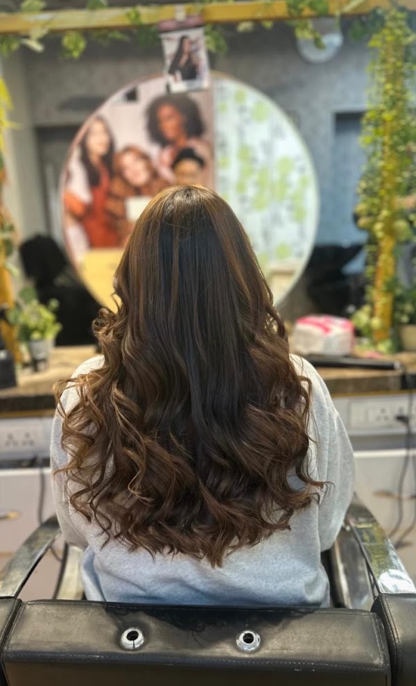 A finished hair look photographed inside My Hair Studio